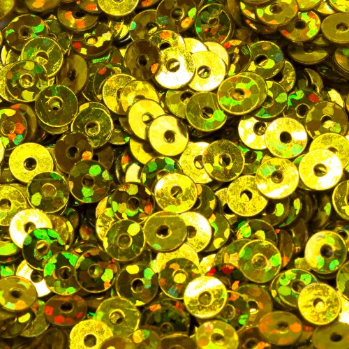 Поетки плоские 4 мм лимонное золото.